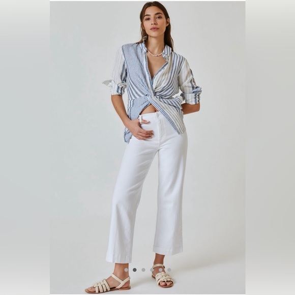 PAIGE Denim - Paige Nellie Cropped White Jeans, NWT